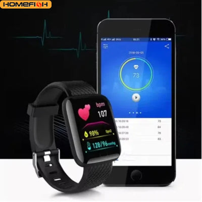 Multifunction Smart Watch For Men Women Kids Message Remind Music Control Sport Step Calories D13 Smartwatch Alarm Clock 116Plus