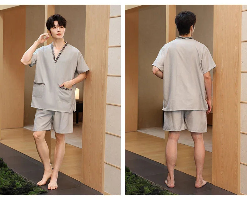 Couple's Beau Sauna Suit Soft Cotton  Silk Men's Women's Bathing Costume St Room Towel Polyester Fiber Home Textile