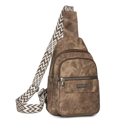 Women Men PU Leather Shoulder Bag Fashion Sling Crossbody Bag