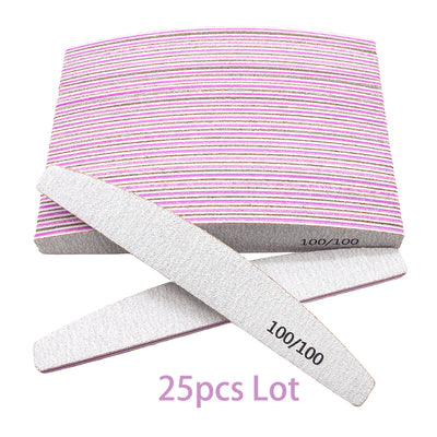 Nail File 80 to 240 Professional Tools Emery for Manicure Lime 240 Sandpaper Gel Polishing Files for Nails Buffers Set Polisher