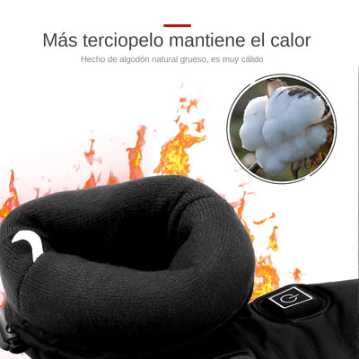 Heated Motorcycle Gloves Winter Warm Motorcycle Gloves Guantes Moto Heated Gloves Waterproof Rechargeable Heating Thermal Gloves