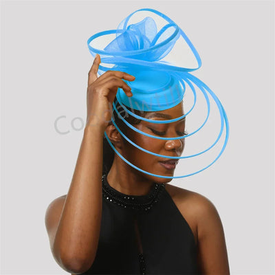 Royal Ascot Luxury Fascinator Hat Women Wedding Headpiece Mesh Hat Formal Event Pillbox Fascinator Hats Ladies Mariage Millinery