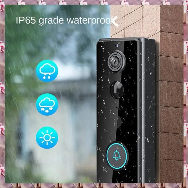 2025 Doorbell Camera Wireless Outdoor With Chime,180° Head-To-Toe View, 2K Video Doorbell No Subscription,Tuya 2.4Ghz Wifi,Doorb
