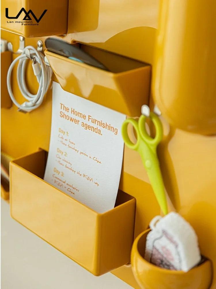 Home living room kitchen decor plastic wall mount storage rack wall mounted storage shelf rack for bedroom decoration