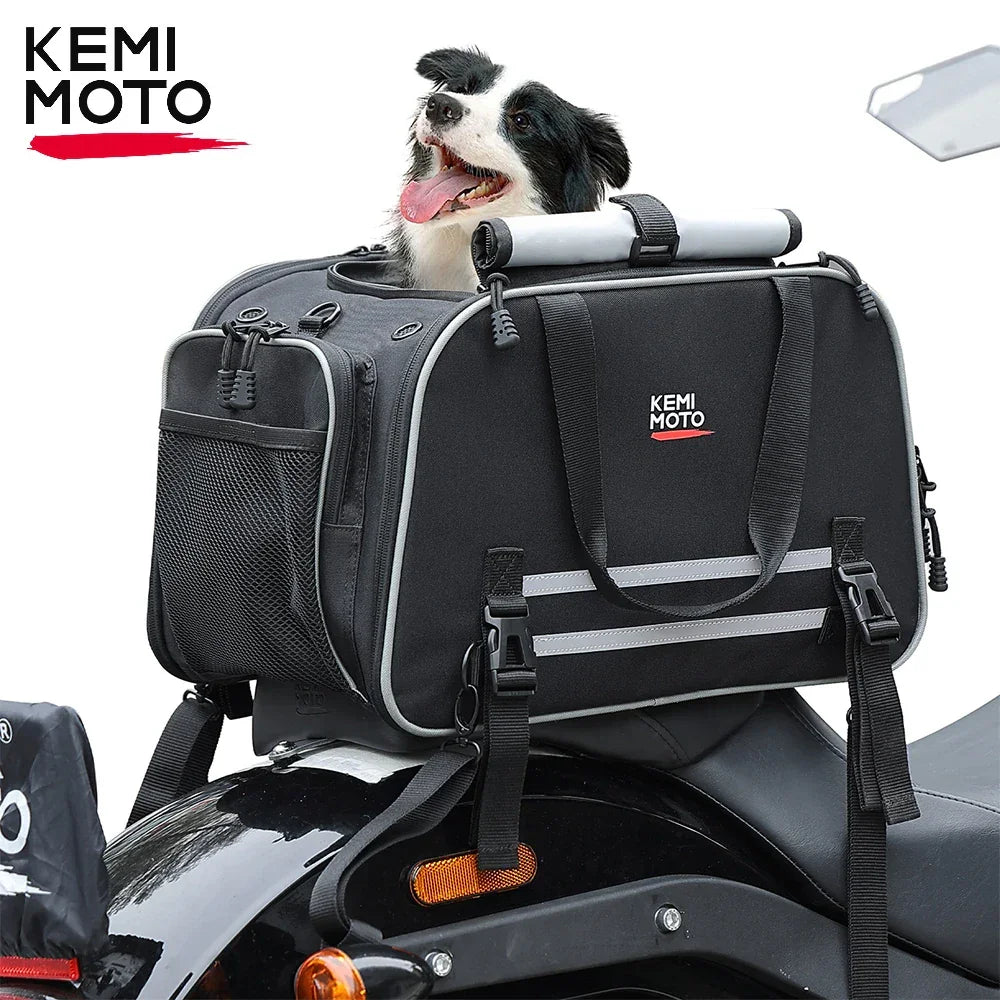 Motorcycle Pet Carrier Bag Cat Dog Pet Carrier Airline Approved Portable Cat Dog Travel Carrier For Luggage Rack Passenger Seat