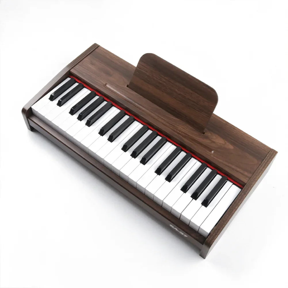 37 Keys Digital Piano for Kids and Adults 2.2CM Piano Key with Mic and Earphones Jacks Music Educational Instrument Wood Piano