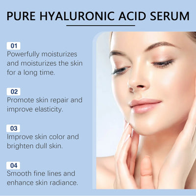 Hyaluronic Acid Serum Shrink Pores Fade Fine Lines Remove Dark Spot Improve Dry Moisturizing Lightening Repairing Facial Essence