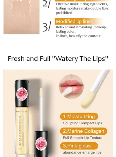 Long Lasting Lip Plumper Oil Serum Instant Volumising Essence Oil Moisturize Repair Lip Fine Lines Increases Elasticity Sexy Lip