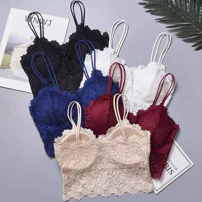 Women's Lace Bra Wireless Push