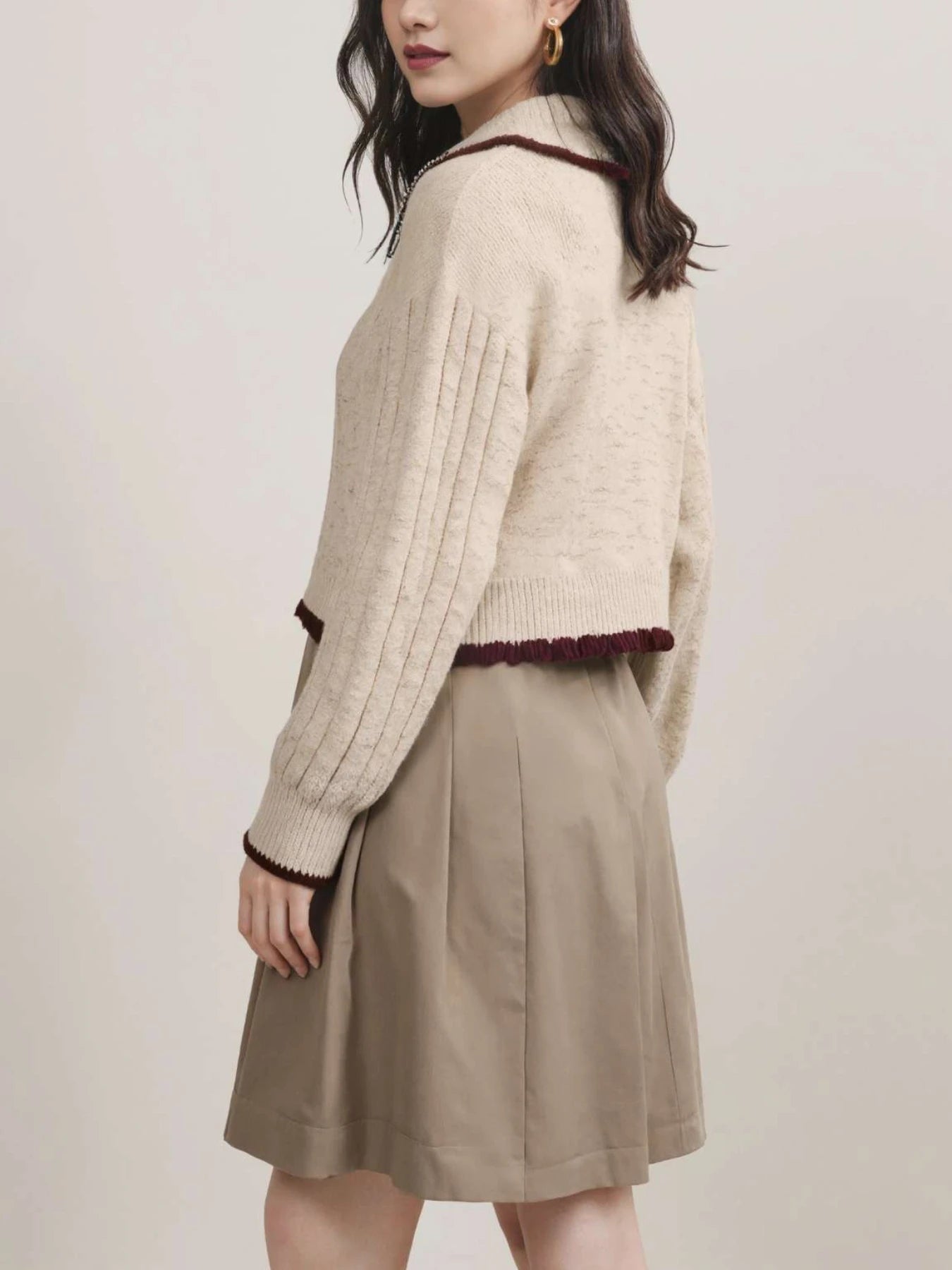 Autumn and Winter New Knitted Jacket for Women, Casual Simple Chic Versatile Sweater for Women, Jacquard Lapel Knit Cardigan, Women's Clothing for Outings and Dates