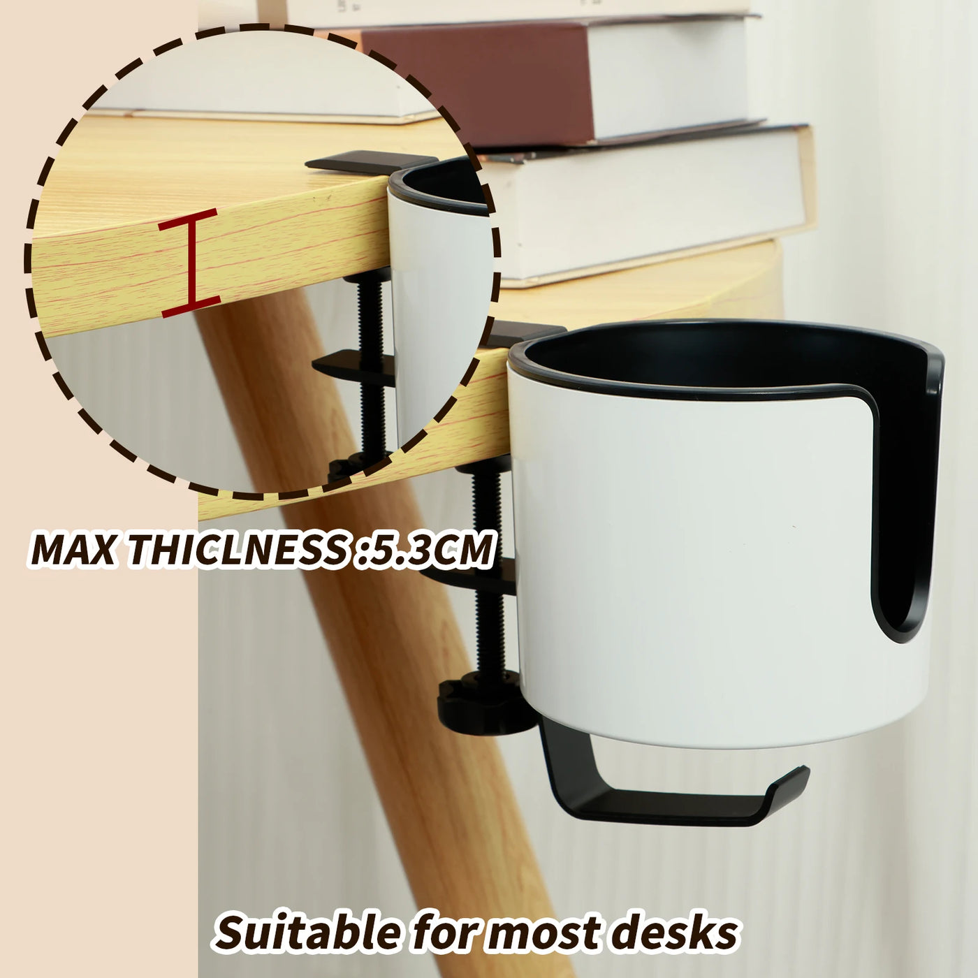 2 IN 1 Headphone Holder Nonslip Adjustable Desk Clamp Cup Rack for Coffee Mugs Water Cups Headphone Gaming Desk Accessories NEW