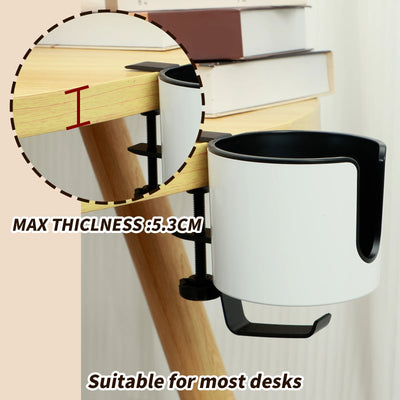 2 IN 1 Headphone Holder Nonslip Adjustable Desk Clamp Cup Rack for Coffee Mugs Water Cups Headphone Gaming Desk Accessories NEW