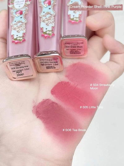 Flower Knows Strawberry Lipstick  Collection Lip Cream Beauty Lip Gloss Lipstick 3.5g