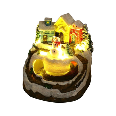 Christmas Ornaments Luminous Old People And Children Snowman Ornaments Holiday Decoration Popular Network Celebrity Small Gifts