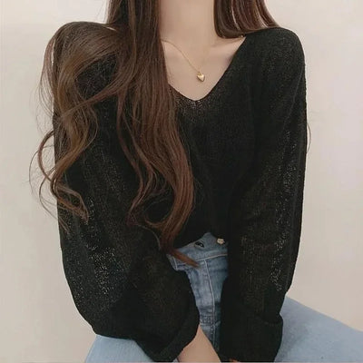 Tops Sweaters For Women With Headings Ladies Sweater Pullover Cropped Autumn 2025 Trend Cute Kawaii Black Knitted High Quality