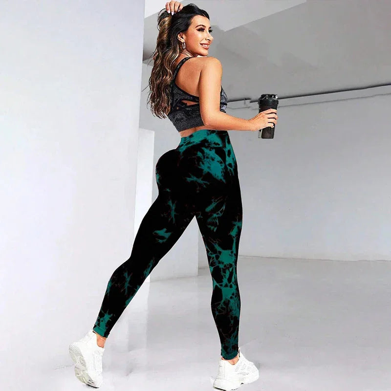 Tie Dye Workout Seamless Leggings for Women