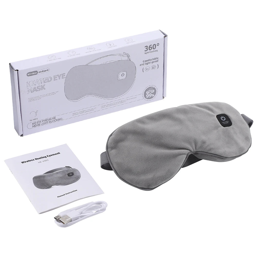 Electric Vibration Eye Massager Heated Eye Mask Wireless Relieve Eye Strain Dark Circles Dry Eye Fatigue Relief Sleeping Mask