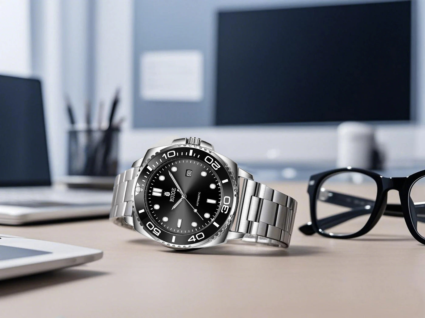 New authentic high aesthetic fully automatic mechanical watch for men, high-end brand fashion, business simplicity, niche trendy