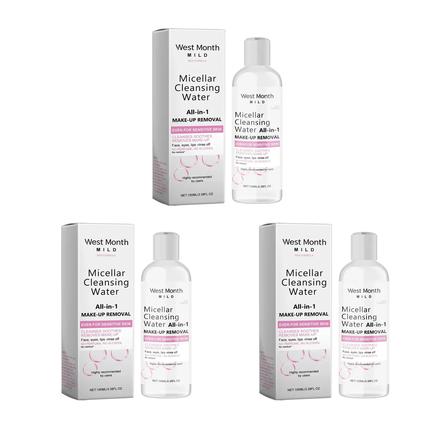 Micellar Water Deep Makeup Remover Cleaning Pores Soft Hydrating Refresh Moisturizing Eyes Lips Facial Cleanser Liquid Skin Care