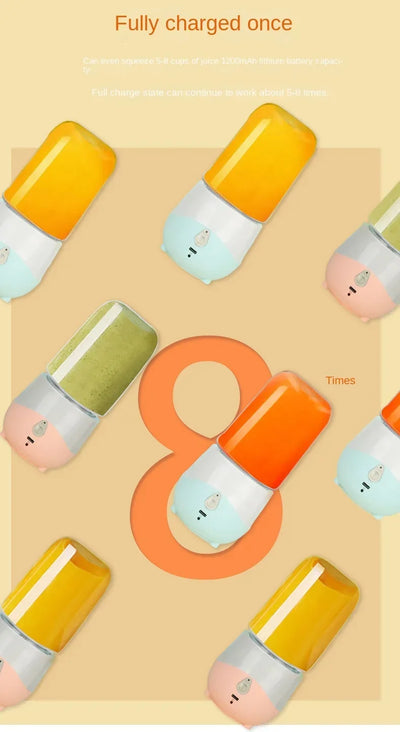 Portable Blender USB Rechargeable Mini Juicer Blender Household  Mixer Machine For Juices Shakes And Smoothies Juice Extractor