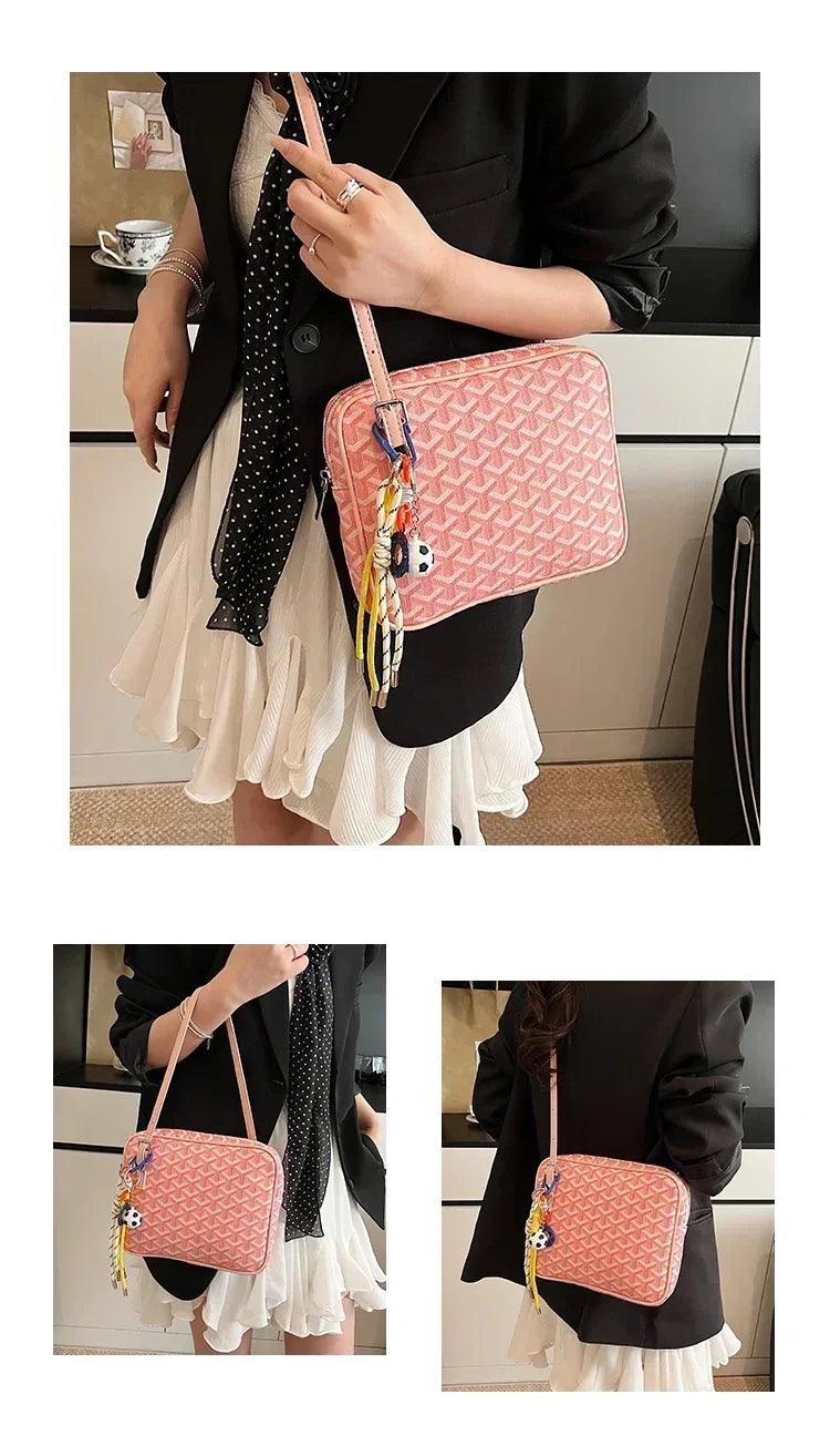 Popular leather handbags for ladies - famous designer shoulder bag with classic messenger features