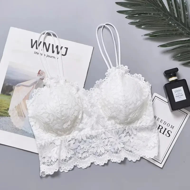 Women's Lace Bra Wireless Push