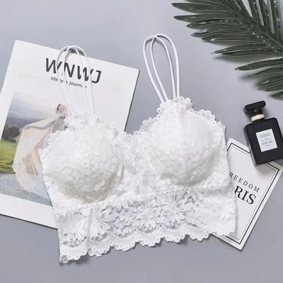 Women's Lace Bra Wireless Push