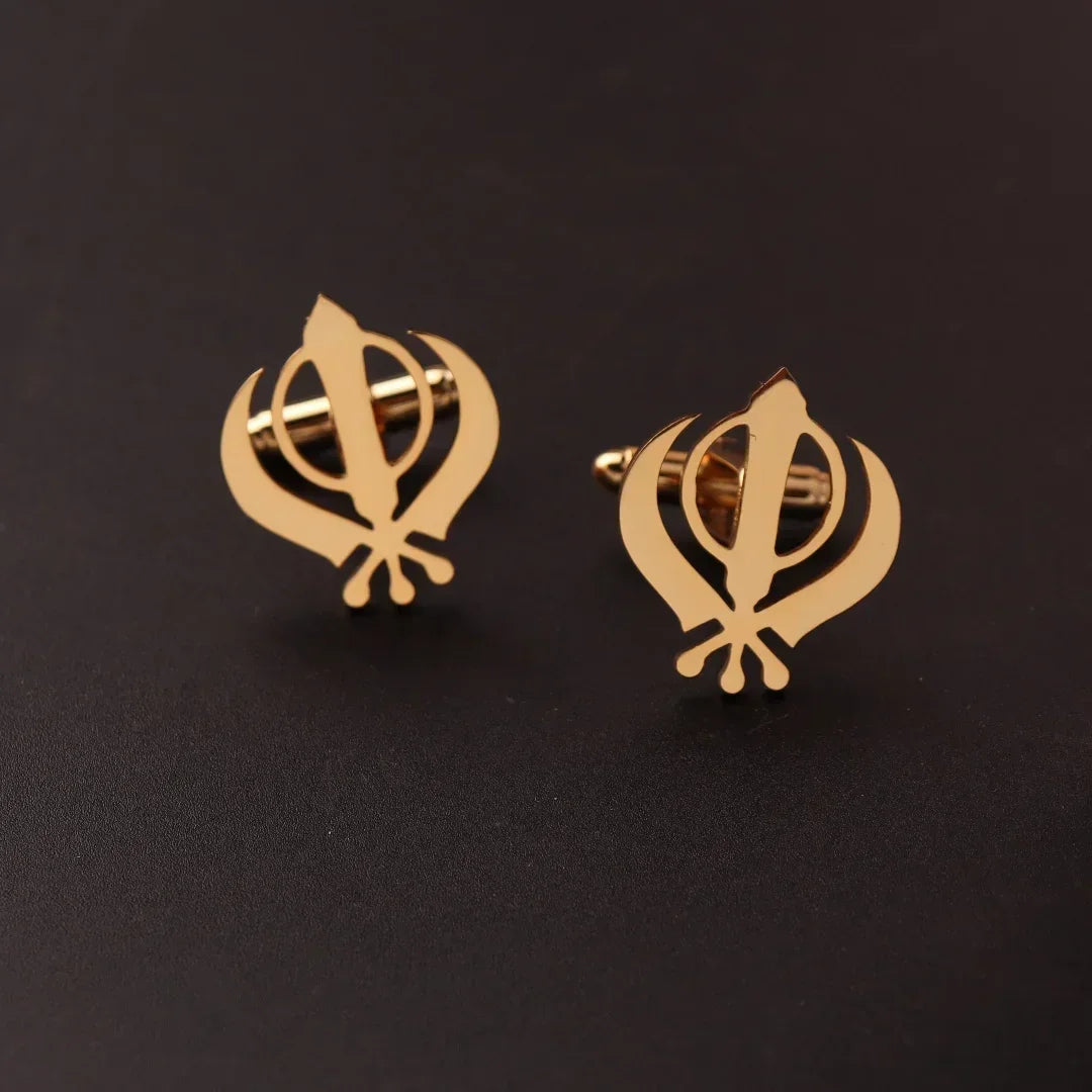 Stainless Steel Cufflinks For Men  Lion Cuff Button Eagle Cross Sikh Symbol  For Wedding Shirt Badge Pin  Shirt Cufflinks