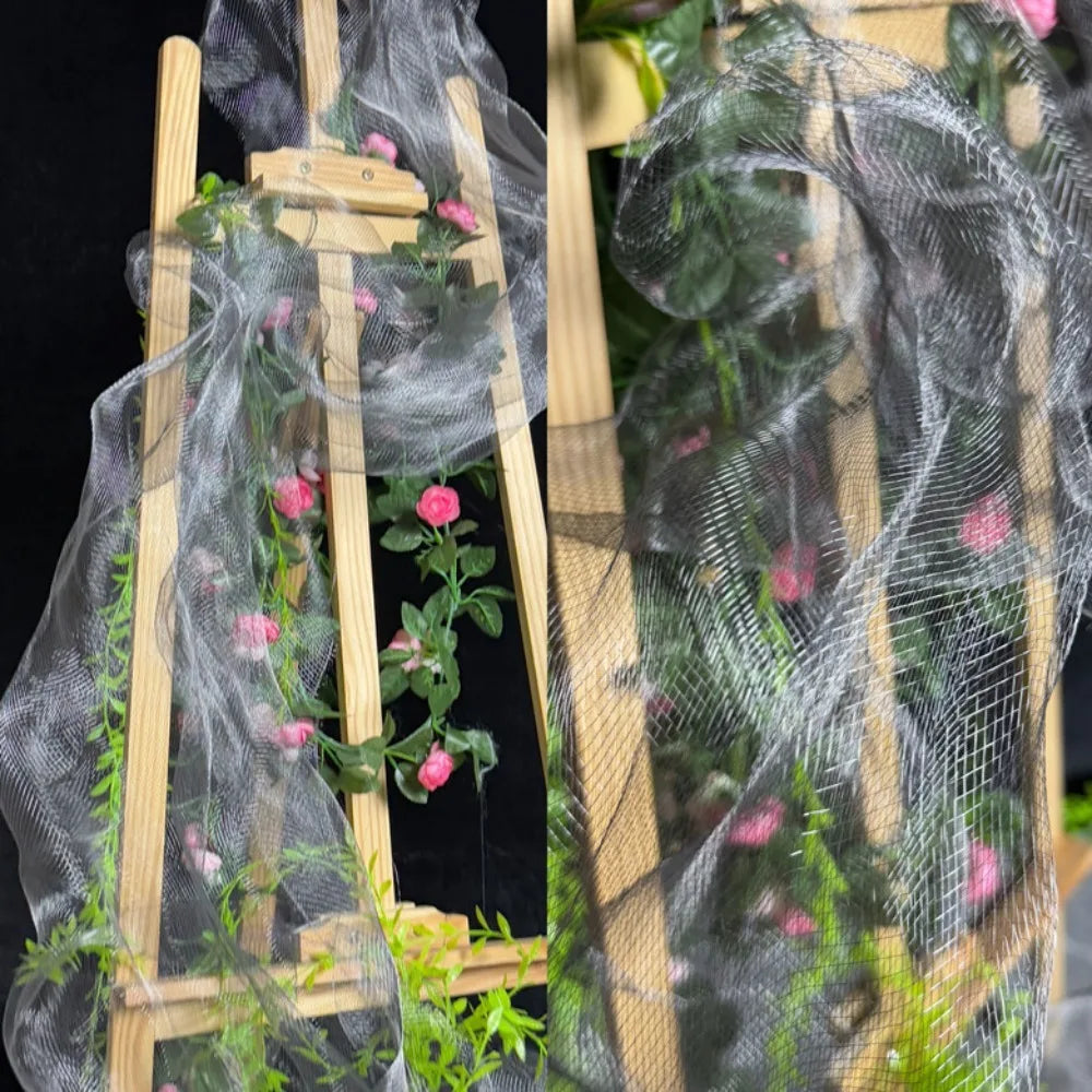 Cloud Fog Mesh Bright Organza Fabric DIY Decoration Art Background Shapeable Wire Mesh Texture Pleated Shape Shapeable Wire Mesh