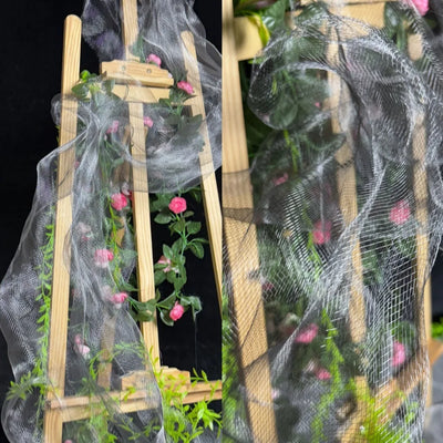 Cloud Fog Mesh Bright Organza Fabric DIY Decoration Art Background Shapeable Wire Mesh Texture Pleated Shape Shapeable Wire Mesh