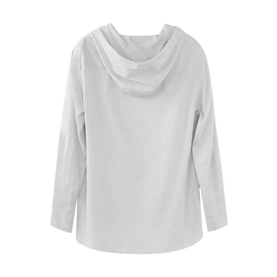 Men'S Sweatshirts Summer Cotton Linen Shirts Thin Long-Sleeved Hooded Tops For Men'S Clothing Spring Summer Casual Sweatshirts