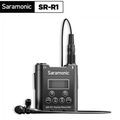 Saramonic SR-R1 Miniature Handy Recorder with Lavalier Microphone for Wedding Videography Interview, Filming and Recording