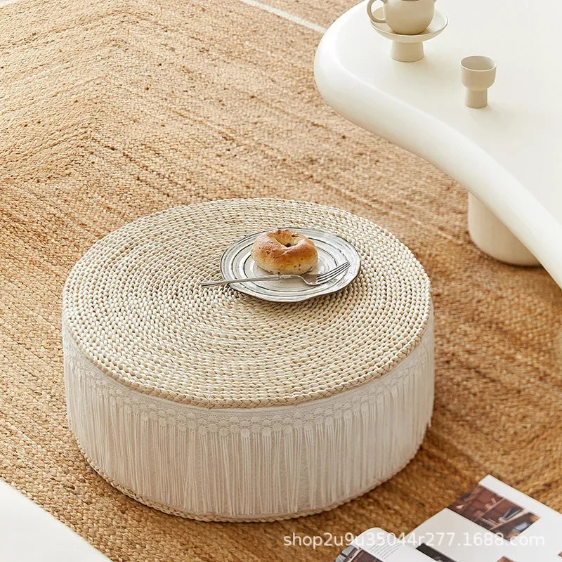 Cushion Not Collapse Home Floor Round Stool Thickened Lumbar Support Seat Cushion Straw Cushion New Arrival Bestseller Gift