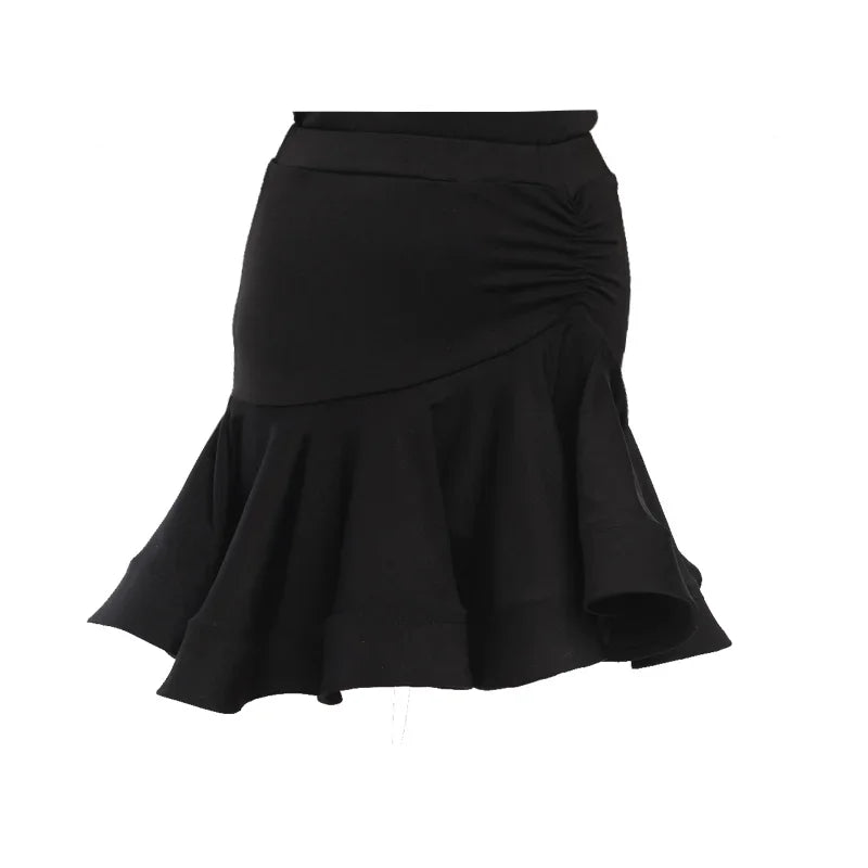 Womens Latin Dance Skirt Ballroom Tango Rumba Dance Dress Female Practice Dress Stage Performamnce Skirt Dancewear Costume
