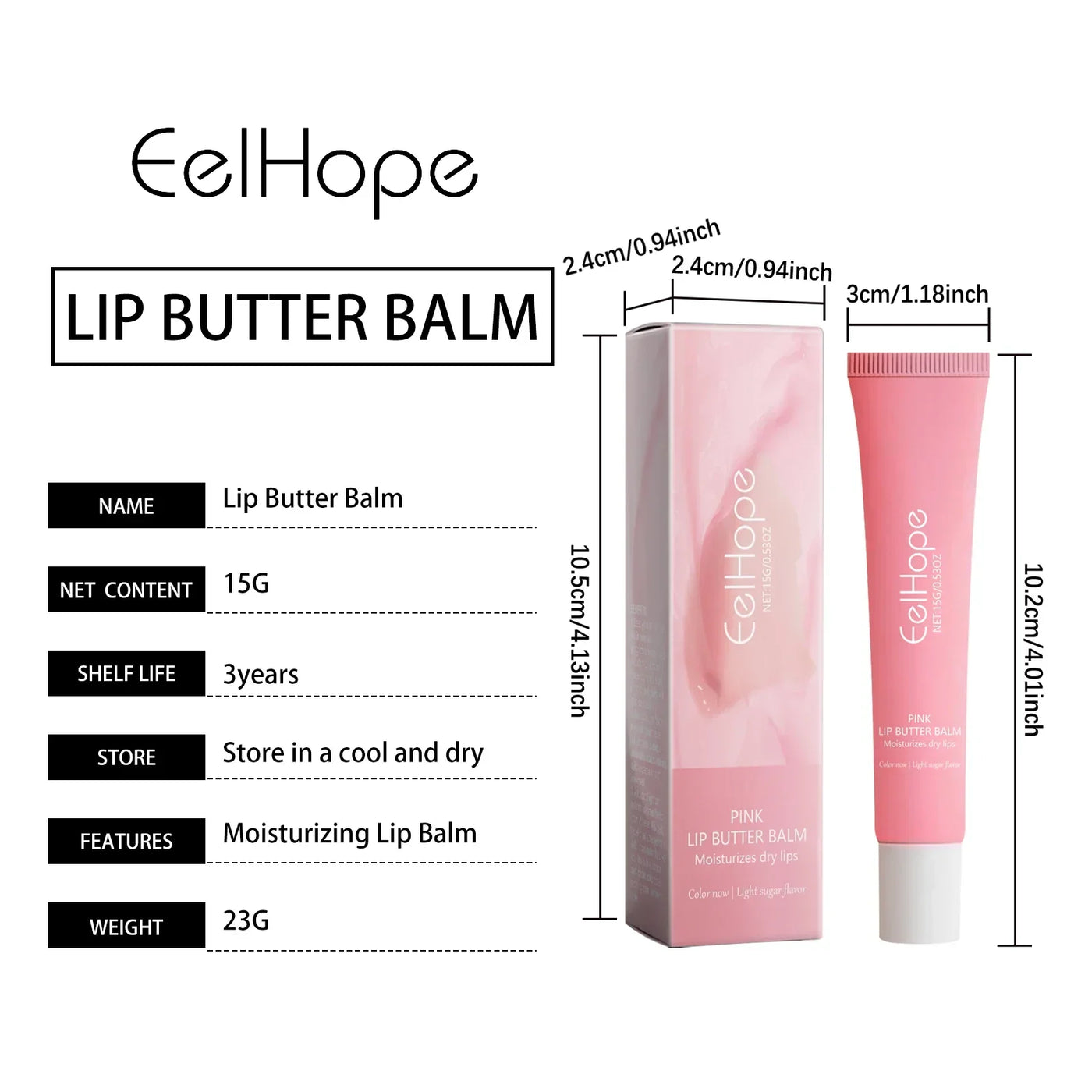 Eelhope Glossier Lip Balm Repair Lip Moisturizer Deep Nourishing Lip Shine Hydrating Skin Barrier Repair Care Korean Lip Balm