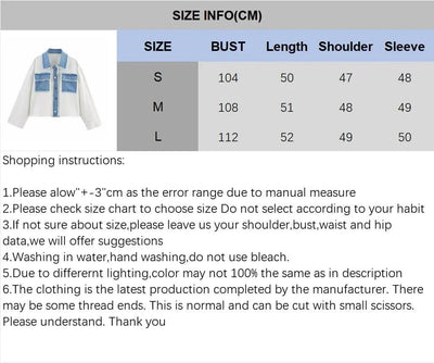 HipSeam Patchwork Bomber Jacket Women Casual Denim Women's Short