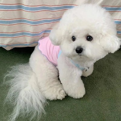 Pet Puppy Summer Clothes Pomeranian Short Vest Yorkshire Animal Print Pullover Maltese Soft Camisole Pet Supplies