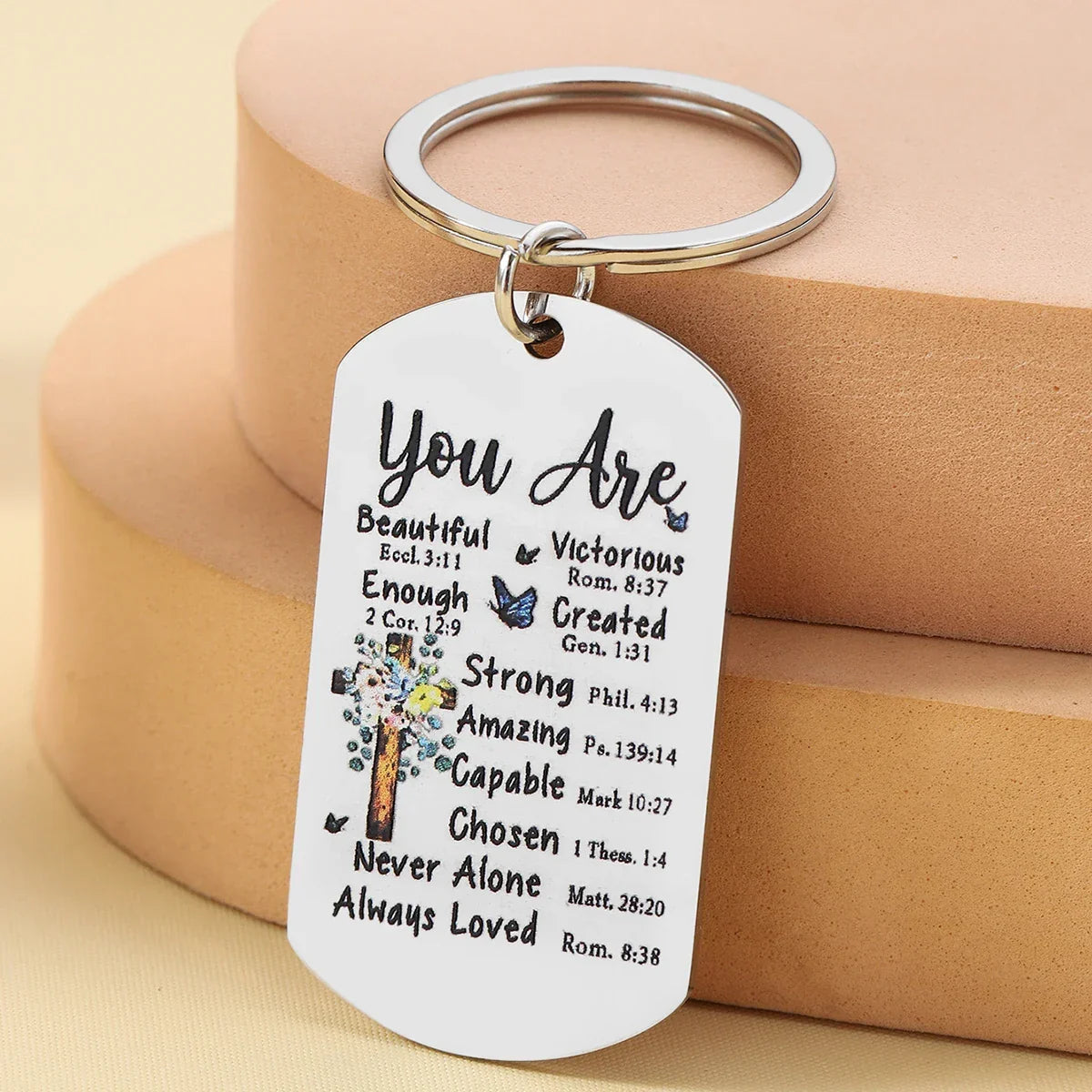 1Pc Christian Gifts for Women Friendship Gifts for Women Friends Female Besties Inspirational Christian Keychain for Best Friend