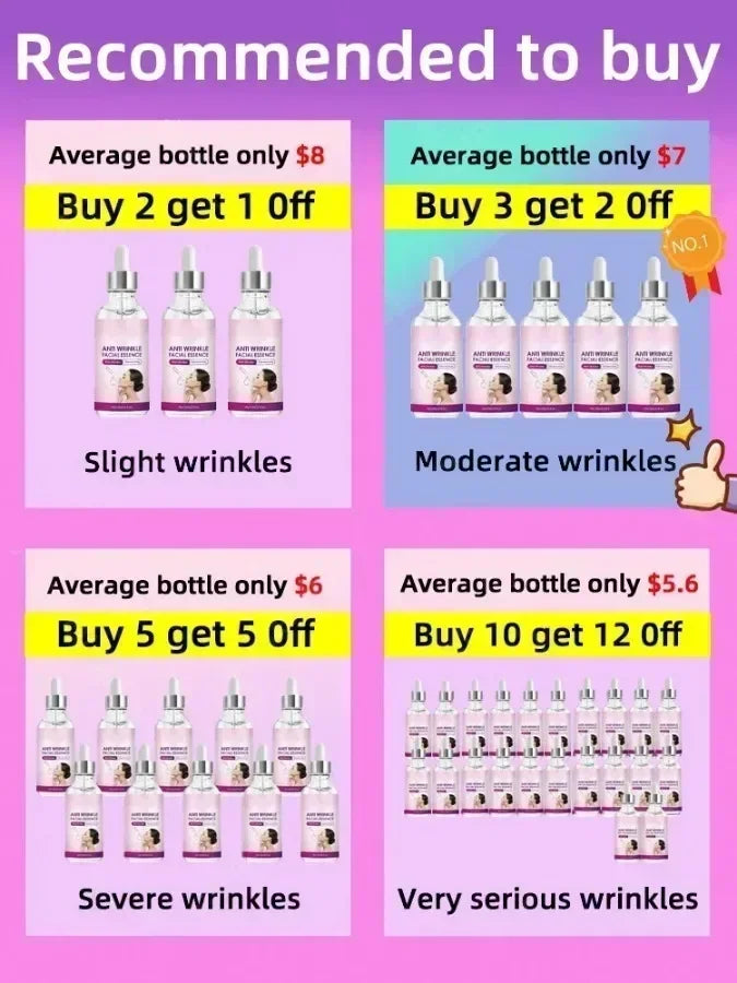 Effective Anti Wrinkle Aging Effect Remove Facial Wrinkles Serum Remover Brightening Skin Fade Melanin Anti Wrinkle Facial Serum