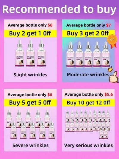Effective Anti Wrinkle Aging Effect Remove Facial Wrinkles Serum Remover Brightening Skin Fade Melanin Anti Wrinkle Facial Serum