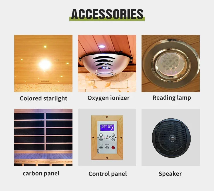 Indoor Traditional Sauna Dry Steam Far Infrared Sauna Room Outdoor Electric Stove Sauna