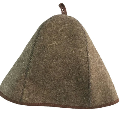 Sauna Felt Hats Sauna Bathwool Hat 34*26*0.3CM Banya Room Vaporarium Hats Brown Hat Sauna Hat Adjustable Strap