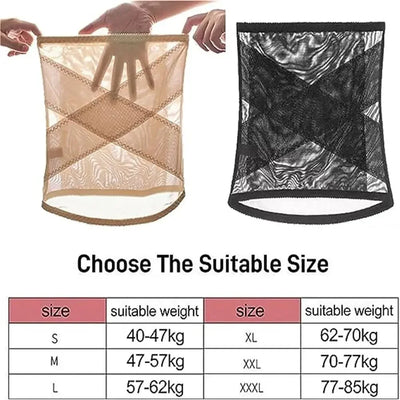 Invisible Waist Shaping High Elastic Cross Mesh Girdle Breathable for Women Light Slow Pressure Strap Reductive Slimming Belt