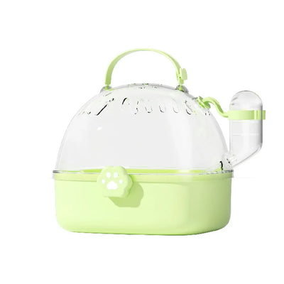 Portable Transparent Pet Carriers Cage Breathable Ventilated Travel Pet Cage Escape-Proof with Water Bottle Pet House Car Travel