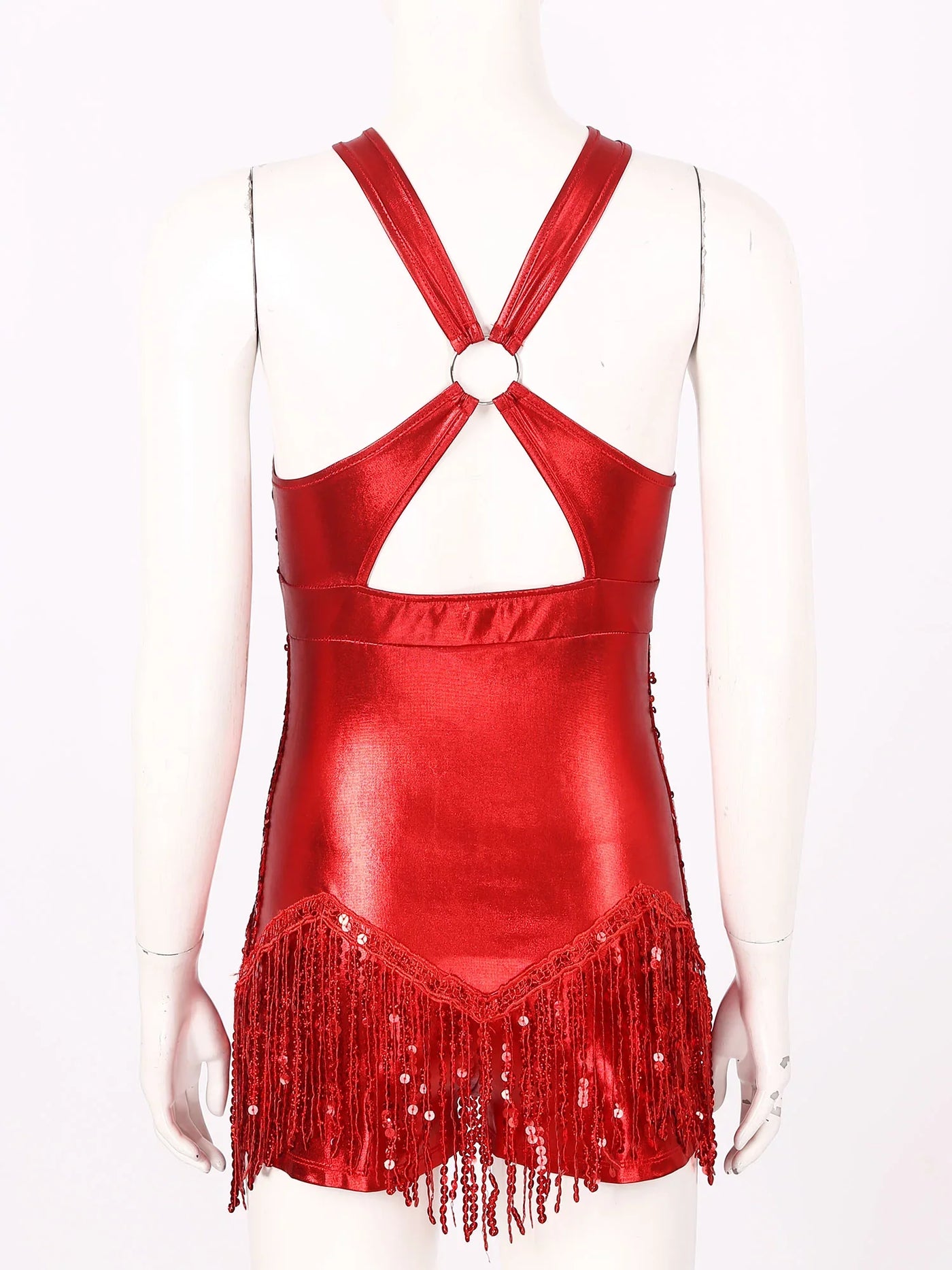 Women's Sequin Dance Dress Latin American Dance Costume Body Sleeveless Classical Samba Rumba Dresses Jazz Ballerina Dancewear