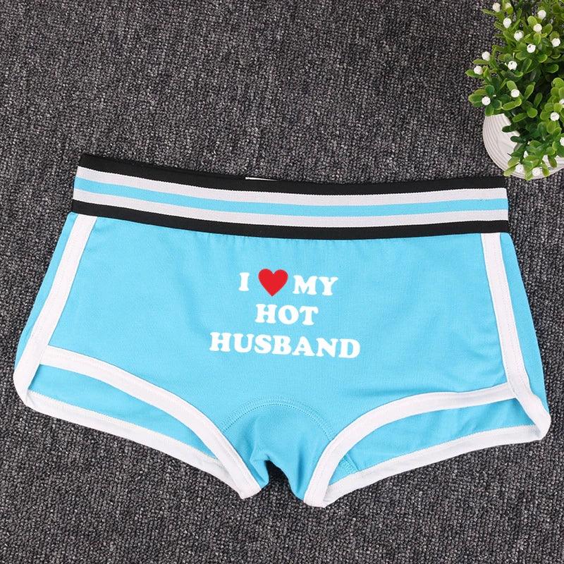Sexy Couples Lovers Cotton Underwear I LOVE MY GIRL Men Boxer Shorts Homme Lingerie Women's Panties Cotton Underwears Boxers