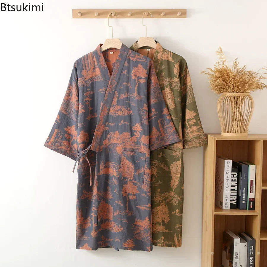 Casual Bathrobe for Men Sleepwear