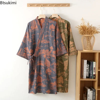 Casual Bathrobe for Men Sleepwear