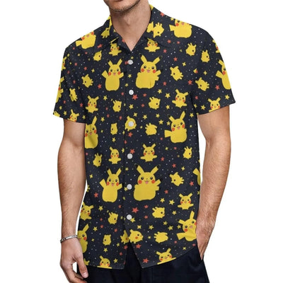Summer Men's Shirt Cute Animal Print  Shirt