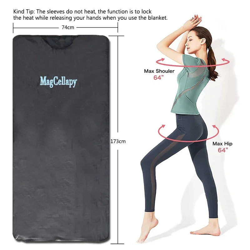 Far Infrared Sauna Blanket Body Sculpting Sauna Bag Professional Detox Therapy Anti-Aging Beauty Machine Fitness Machine Black